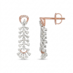 Regal Vine Statement Diamond Earrings - Image 2