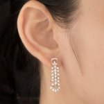 Regal Vine Statement Diamond Earrings - Image 3
