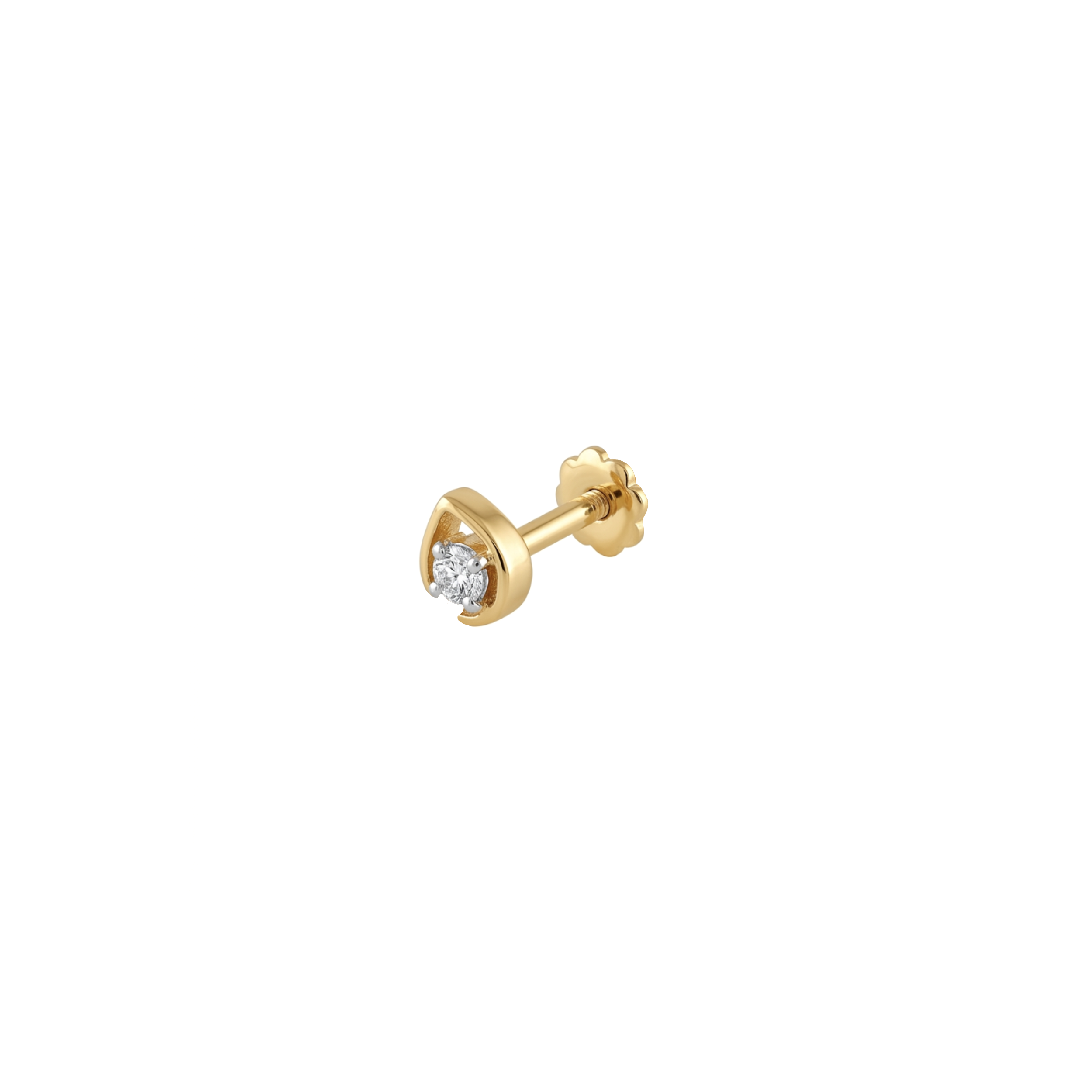 IMG_2133 0.04 ct Fancy Flower Screw Diamond Nosepin - Image 1