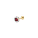 0.07 ct Fancy Multiple Diamond with Colour Stone Nosepin Screw