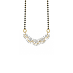 Rich Floral Cascade Diamond Mangalsutra Pendant