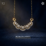 Rich Floral Cascade Diamond Mangalsutra Pendant - Image 2