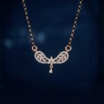 Designer Wing Style Diamond Mangalsutra with Drop Charm - Image 2