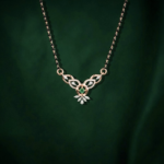 Vintage Inspired Diamond Mangalsutra with Leaf Motif