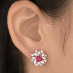 Crimson Bloom Studs - Image 3
