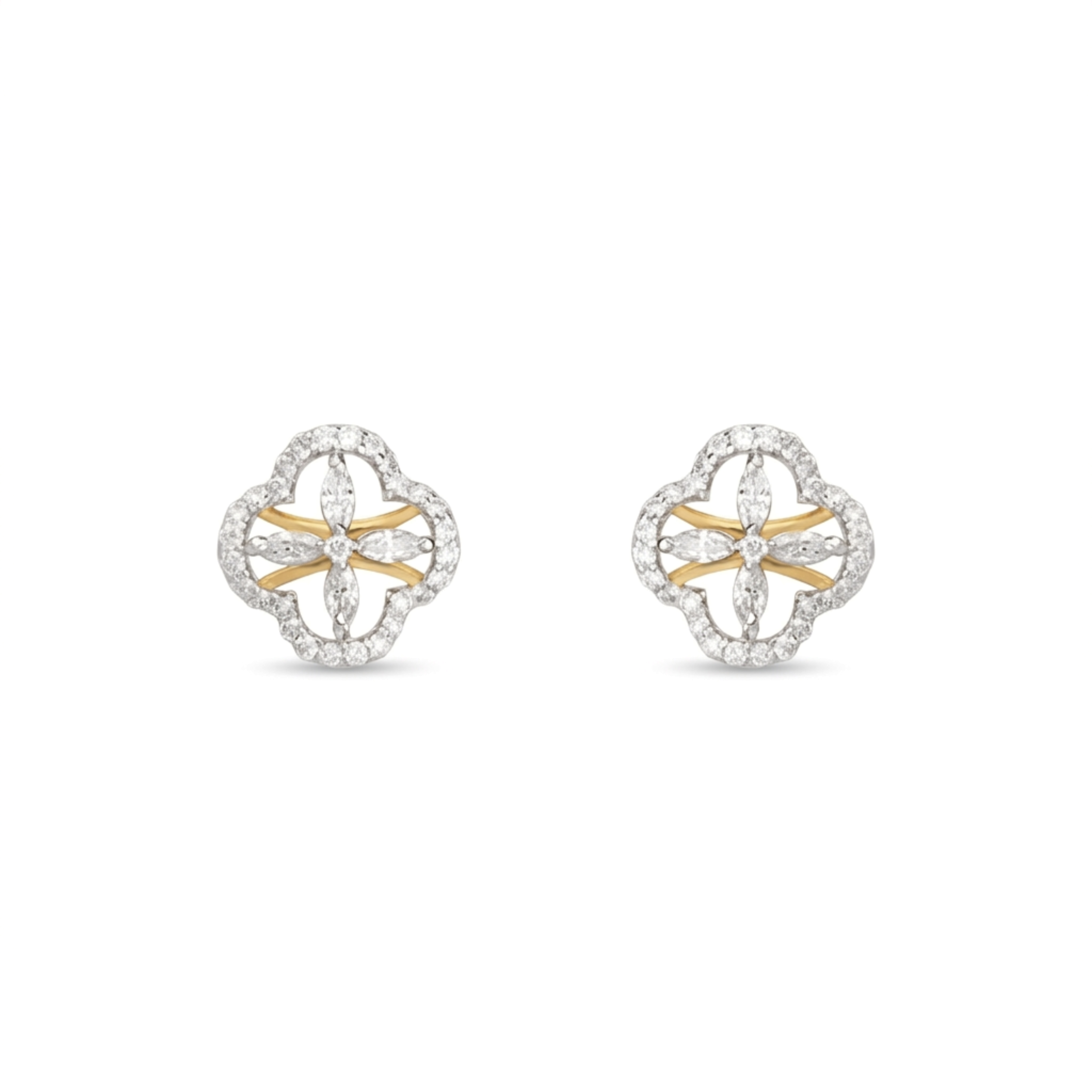IMG_9126.PNG Clover Dual-Tone Studs - Image 1