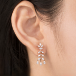 Marquise Leaf Chandelier Earrings - Image 3