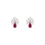 Garnet Glow Fan Earrings