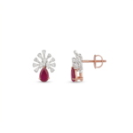 Garnet Glow Fan Earrings - Image 2