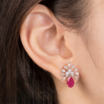 Garnet Glow Fan Earrings - Image 3