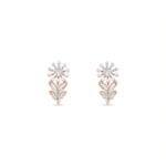Floral Bloom Diamond Hoop Earrings