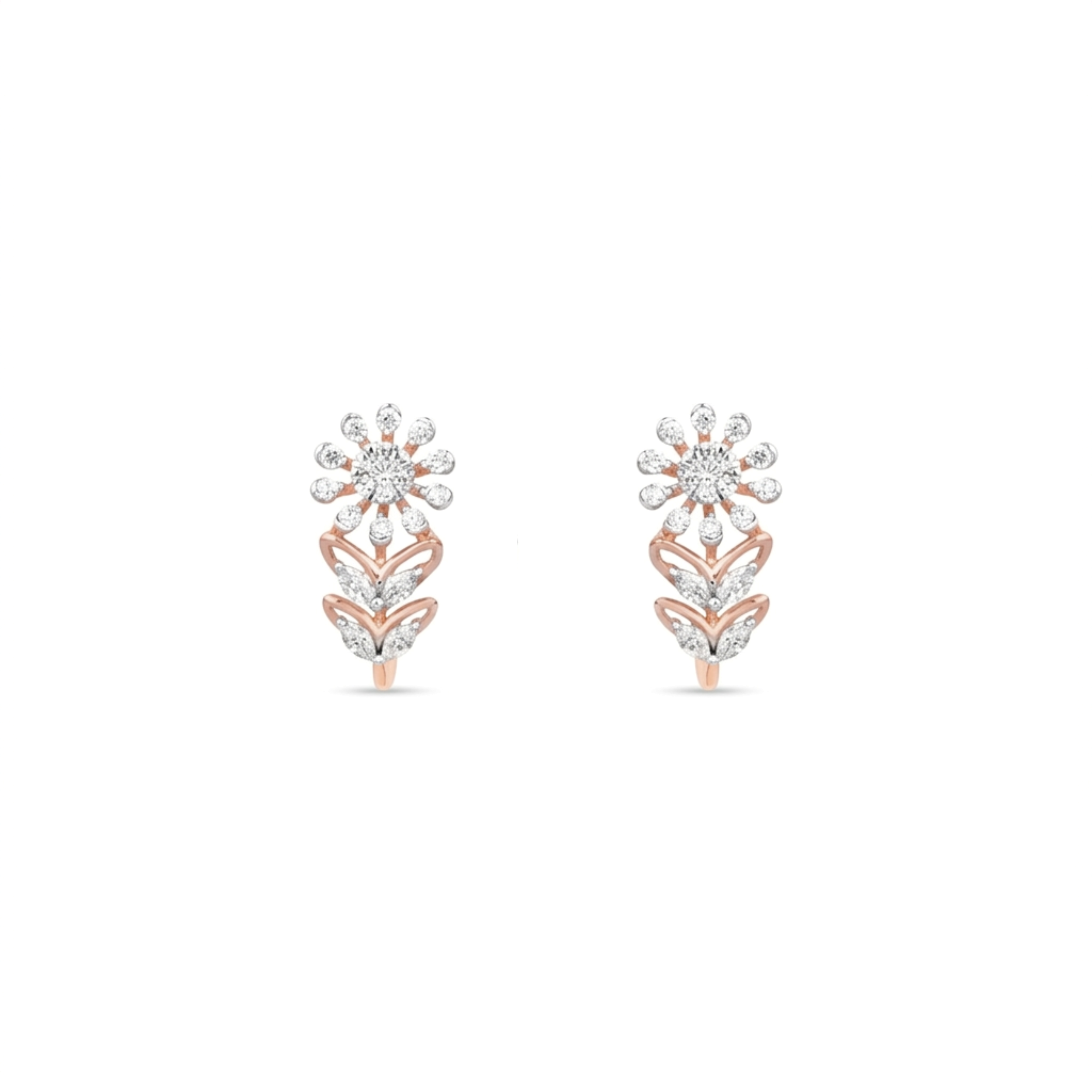 IMG_9193.PNG Floral Bloom Diamond Hoop Earrings - Image 1