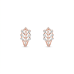 Art Deco Leaf Hoop Earrings