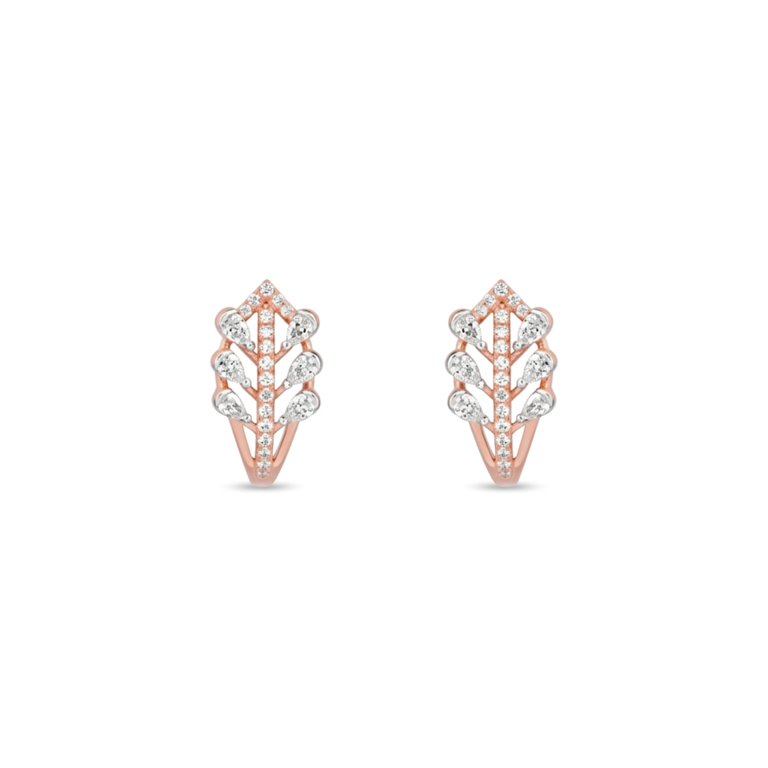 IMG_9197.PNG Art Deco Leaf Hoop Earrings - Image 1