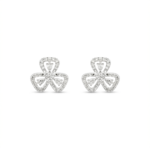 Petal Pavé Clover Studs