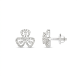Petal Pavé Clover Studs - Image 2