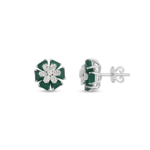 Geometric Blossom Stud Earrings - Image 2