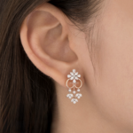 Petal Diamond Chandelier Drop Earrings - Image 3