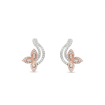 Floral Dual Tone Stud Earrings