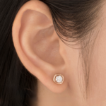 Cushion Cut Halo Stud Earrings - Image 3