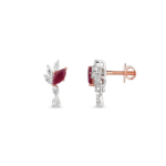 Diamond Winged Stud Earrings - Image 2