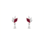 Diamond Winged Stud Earrings