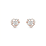Radiant Heart in Heart Studs