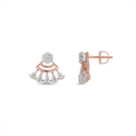 Radiant Fan Diamond Drop Earrings - Image 2
