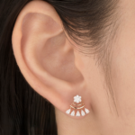 Radiant Fan Diamond Drop Earrings - Image 3