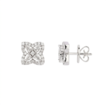 Mosaic Quatrefoil Diamond Studs - Image 2