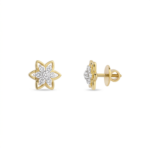 Golden Bloom Stud Earrings - Image 2