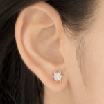 Golden Bloom Stud Earrings - Image 3