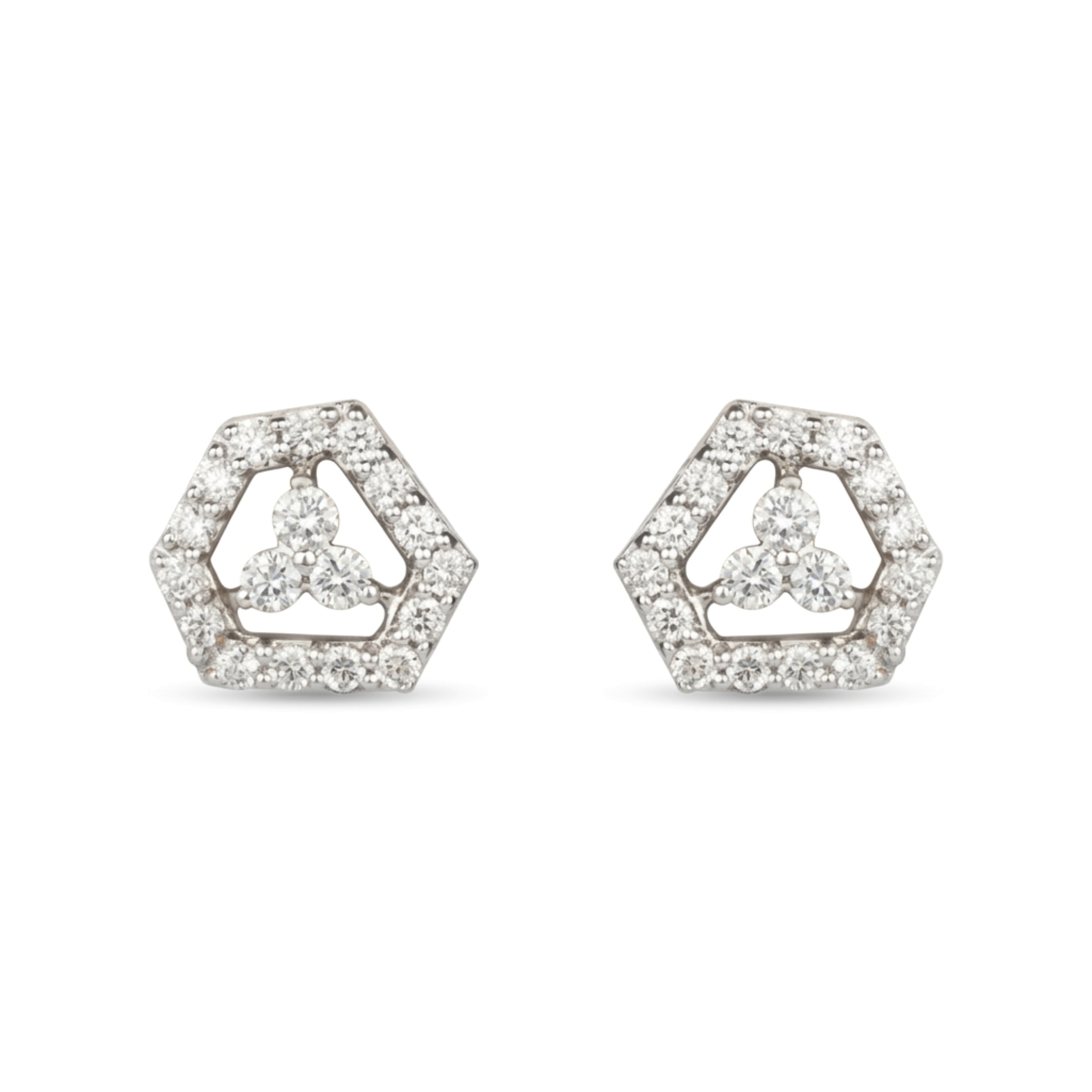 IMG_9374 Modern Hexagon Stud Earrings - Image 1