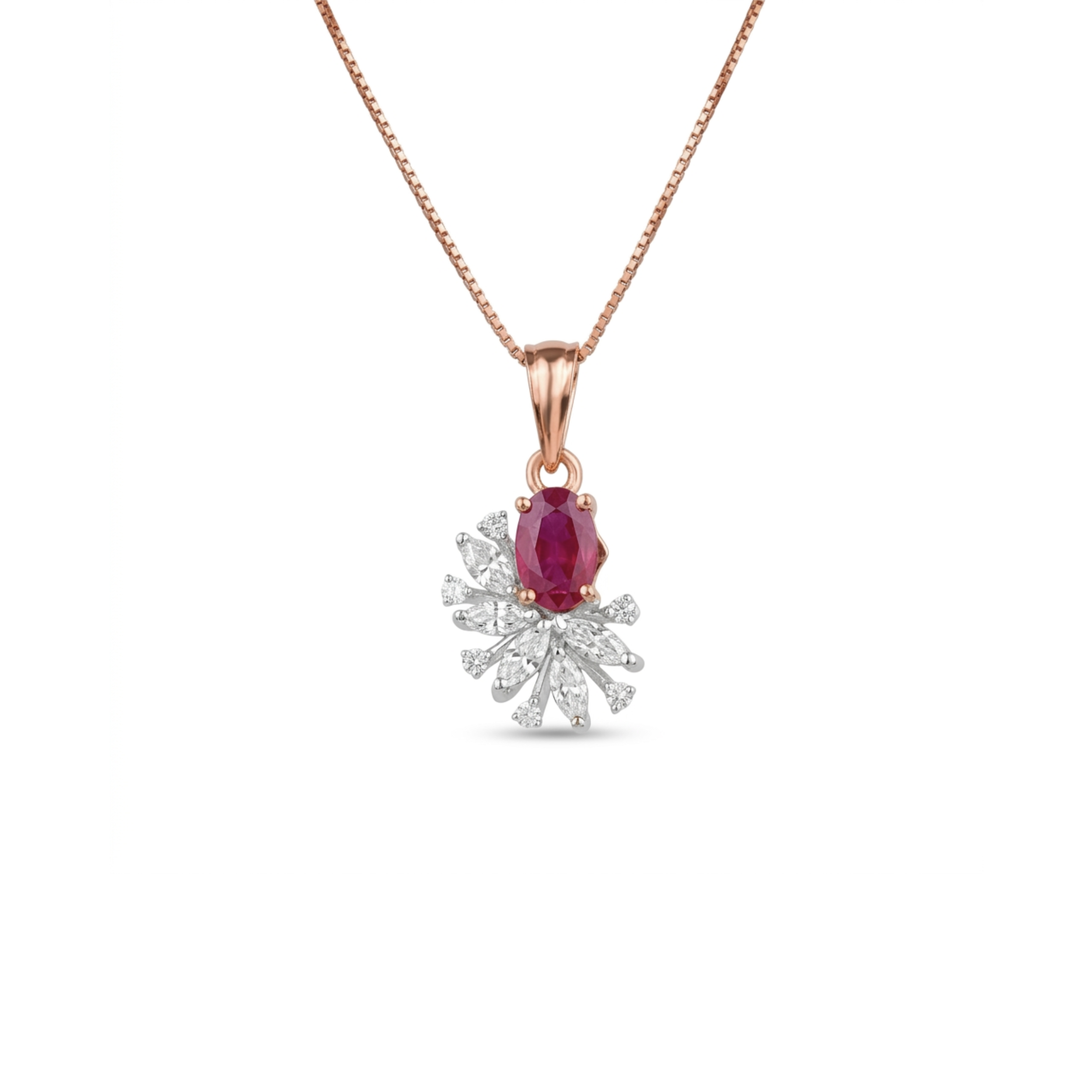 IMG_9585 Radiant Ruby Floral Bloom Pendant - Image 1