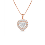 Eternal Heart-in-Heart Halo Pendant