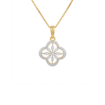 Golden Clover Lattice Pendant