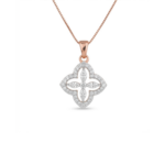 Rose Blush Floral Frame Pendant