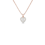 Radiating Heart Double Halo Pendant