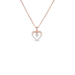 Heart-in-Heart Diamond Pendant