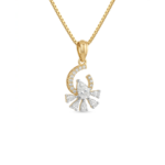 Celestial Petal Arc Diamond Pendant