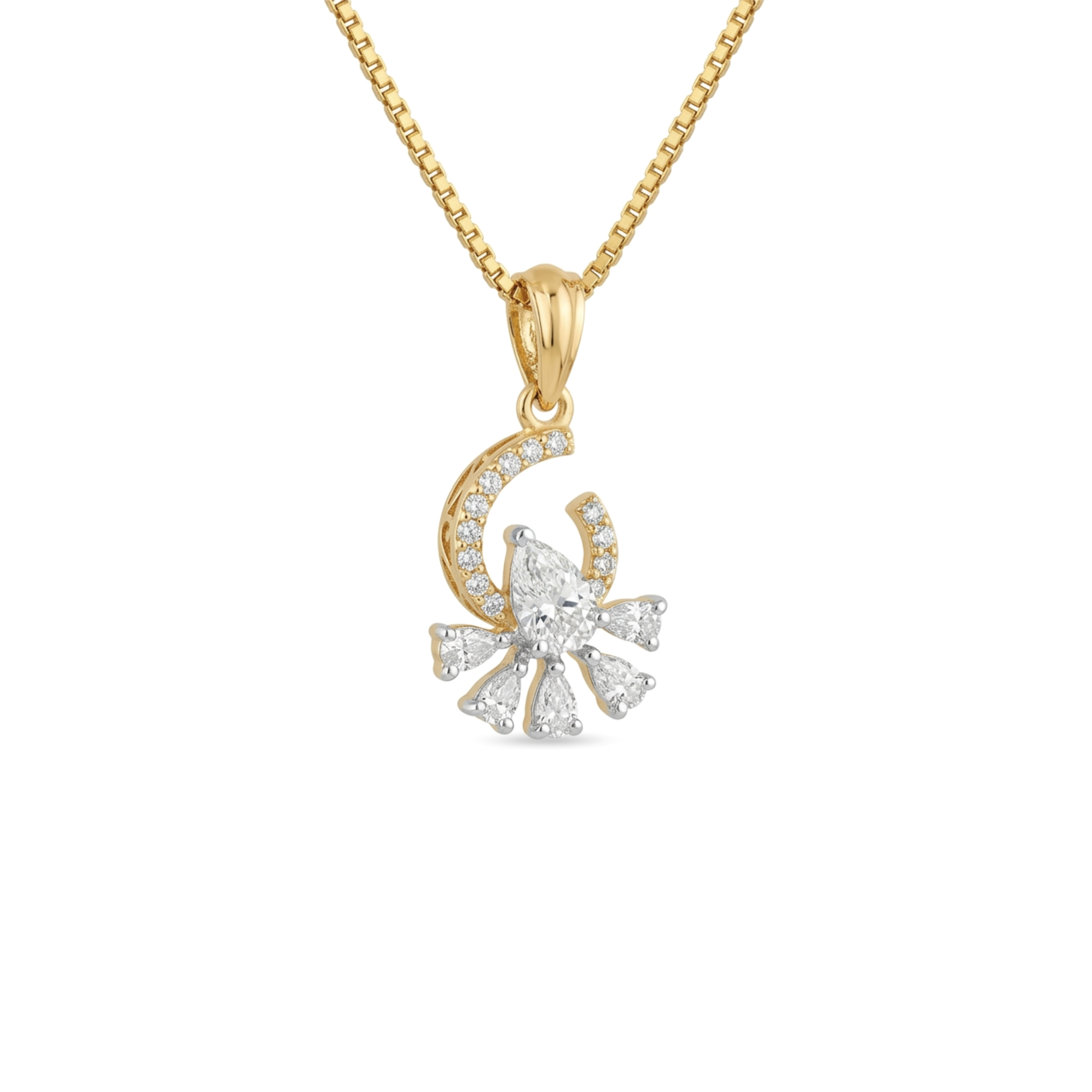 IMG_9762.PNG Celestial Petal Arc Diamond Pendant - Image 1