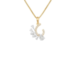 Ethereal Diamond Crescent Pendant