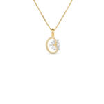 Radiant Bloom Oval Diamond Pendant