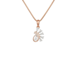 Floral Ribbon Diamond Pendant