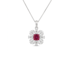 Crimson Radiance Floral Pendant