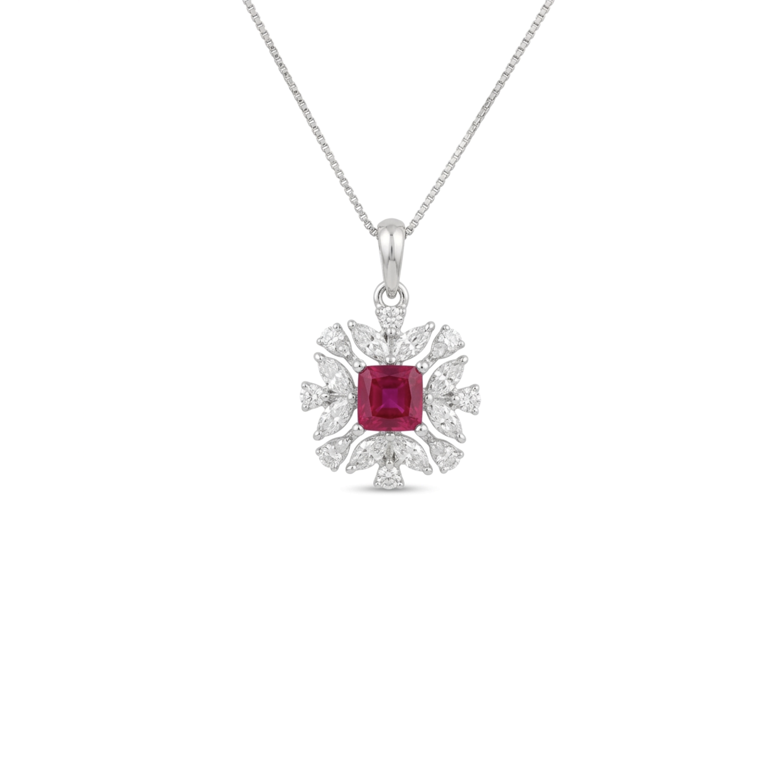 IMG_9773 Crimson Radiance Floral Pendant - Image 1