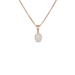 Radiant Oval Halo Diamond Pendant