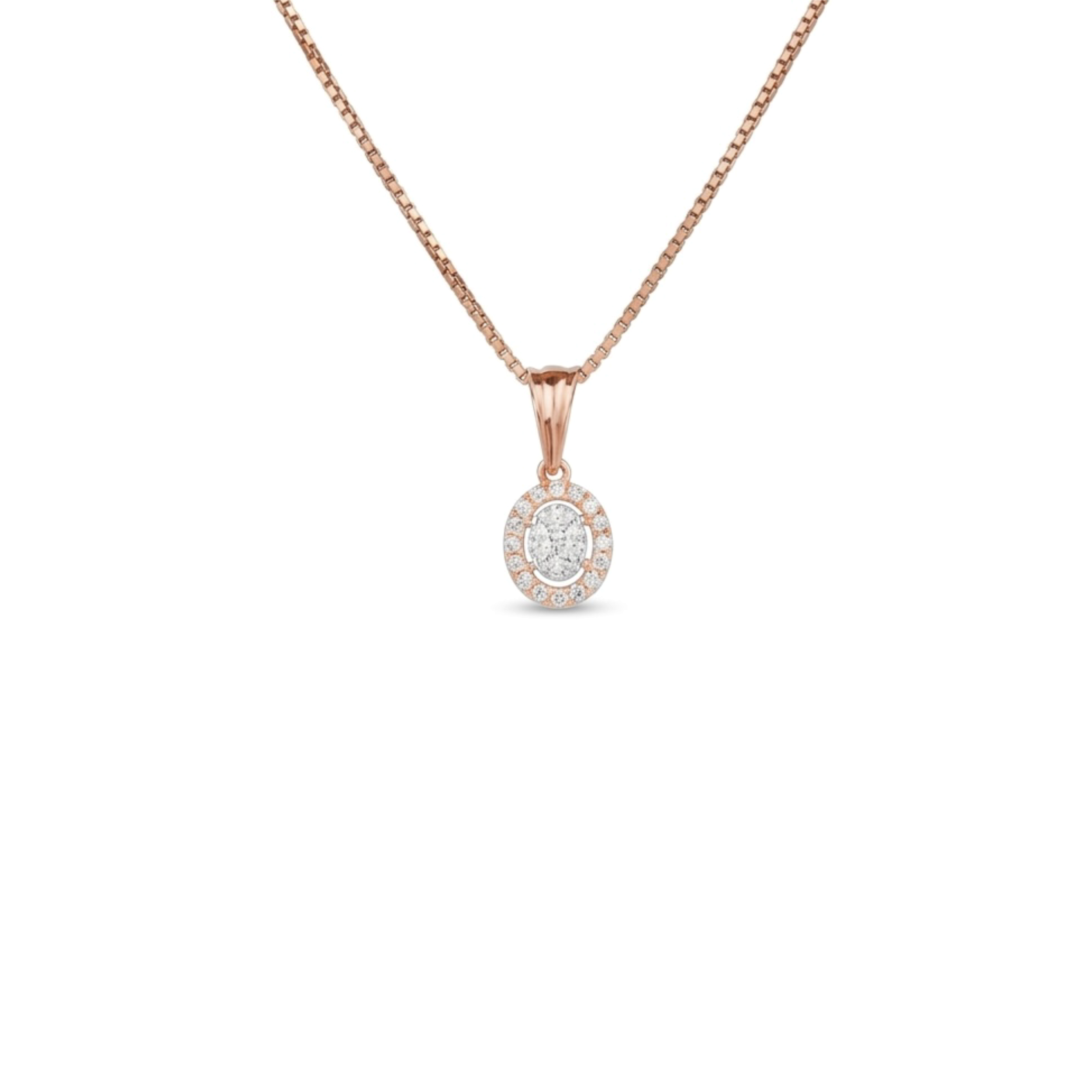 IMG_9779 Radiant Oval Halo Diamond Pendant - Image 1