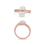 Twin Bloom Bypass Diamond Ring - Image 3