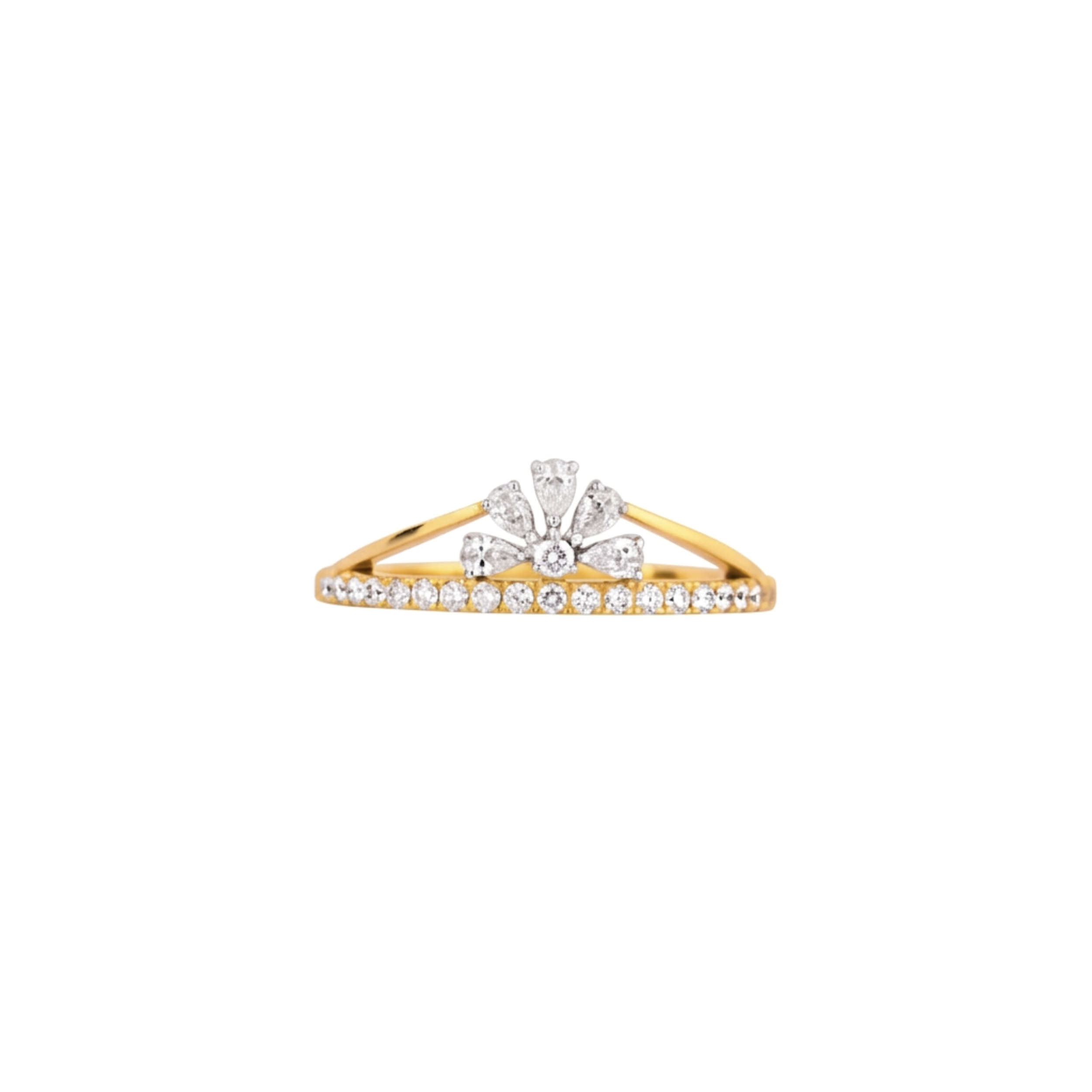IMG_1415.PNG Royal Tiara Crown Diamond Ring - Image 1